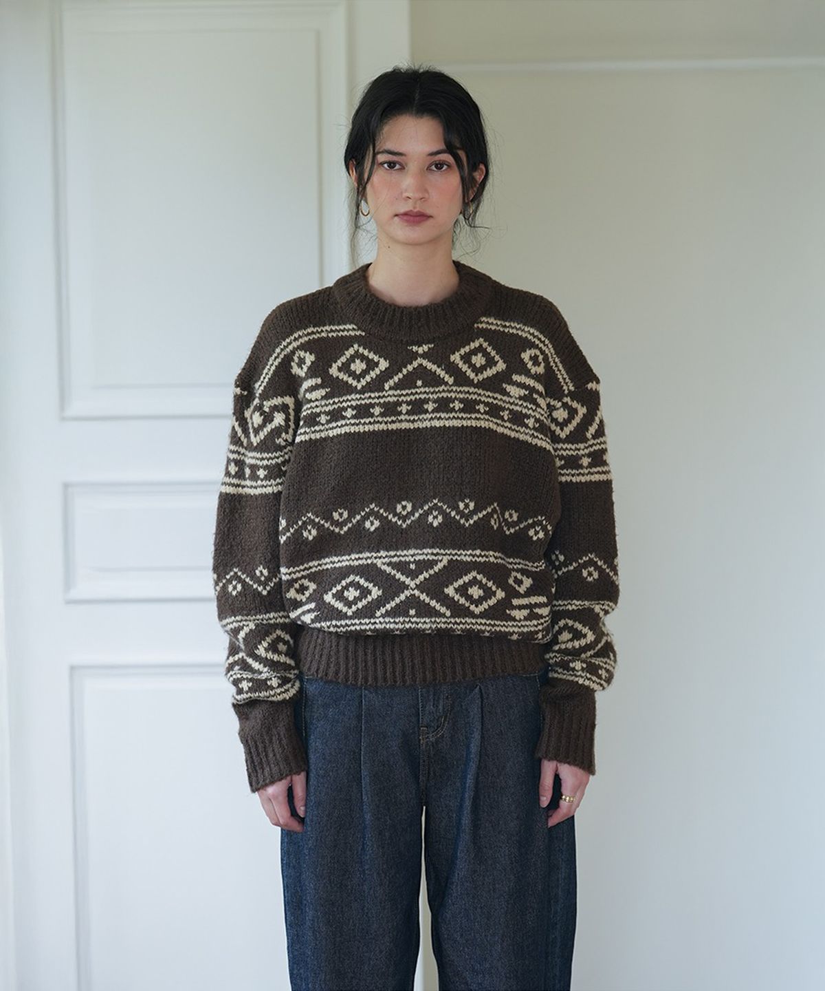 더밀루이(THEMILUI) Nereudo Extra Fine Wool Knit (Brown)