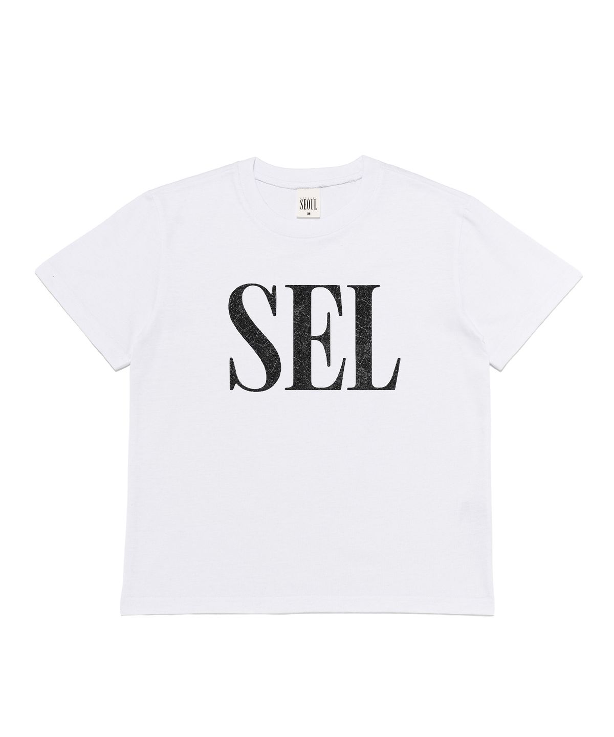 서울어패럴(SEOUL APPAREL) SEL 빅 로고 우먼 반팔티셔츠 (화이트)