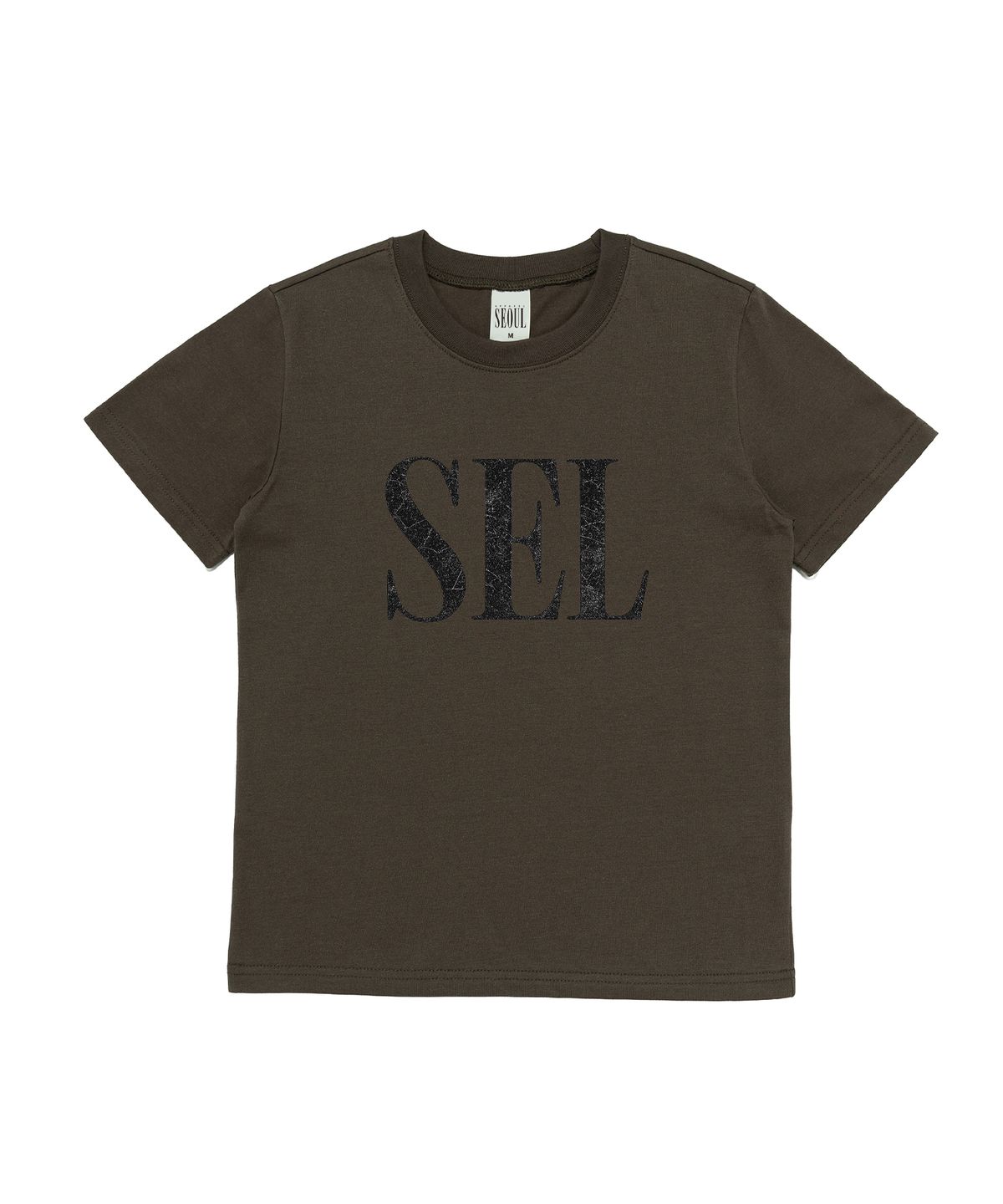 서울어패럴(SEOUL APPAREL) SEL 빅 로고 우먼 반팔티셔츠 (카키)