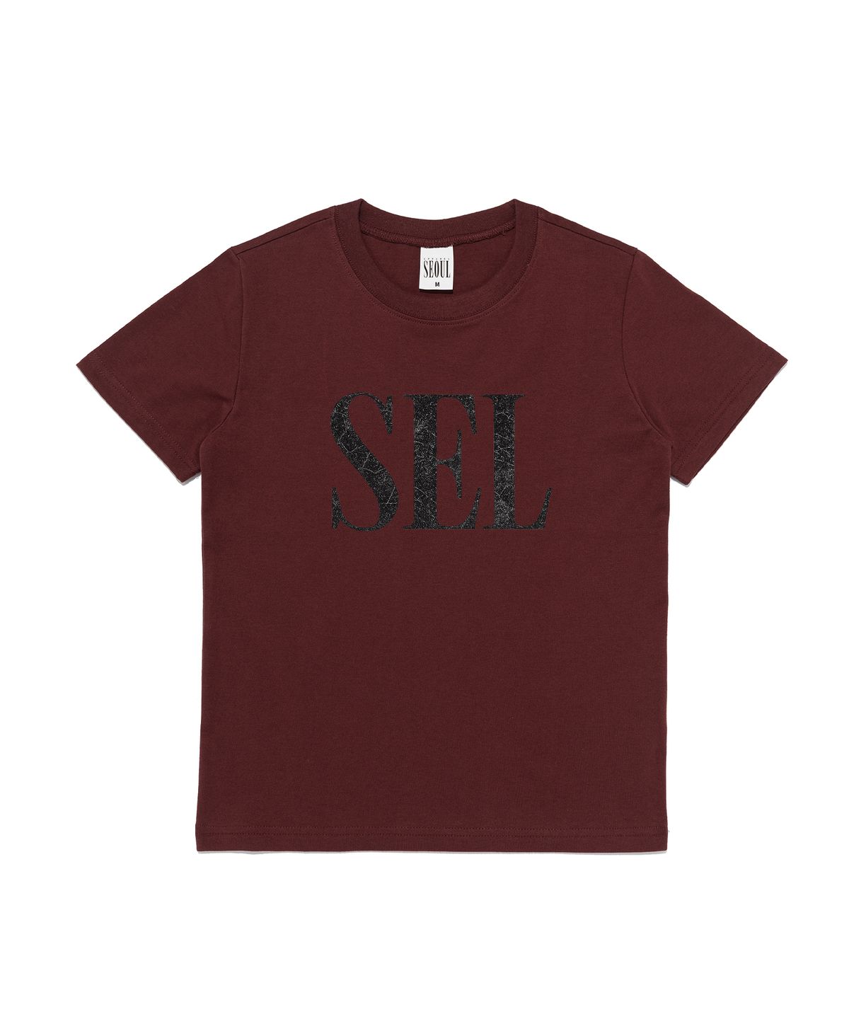 서울어패럴(SEOUL APPAREL) SEL 빅 로고 우먼 반팔티셔츠 (와인)