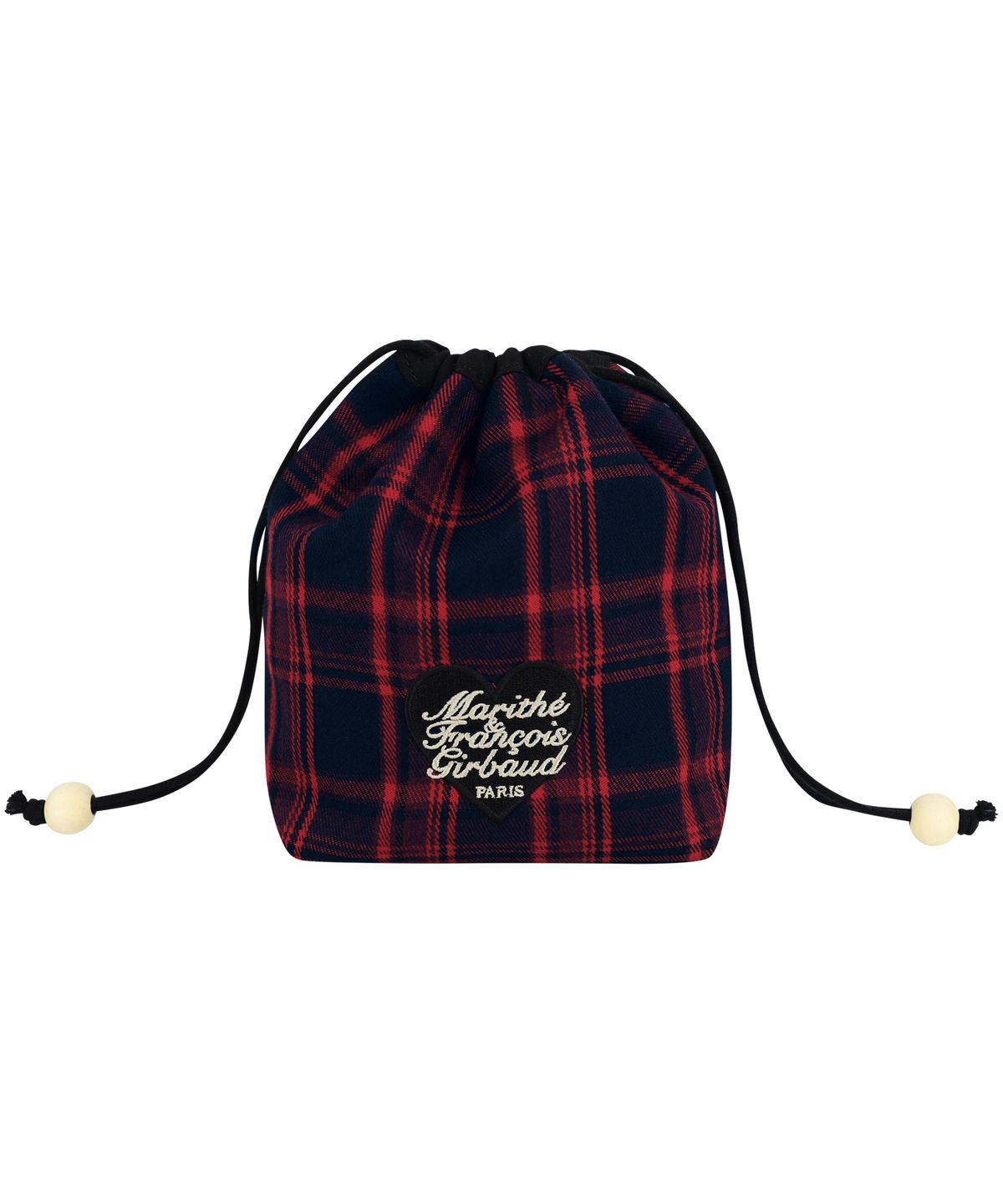 마리떼 프랑소와 저버(MARITHÉ + FRANҪOIS GIRBAUD) HEART CLASSIC LOGO STRING POUCH red