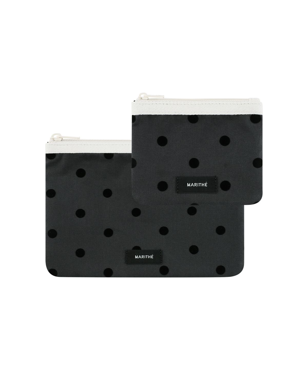 마리떼 프랑소와 저버(MARITHÉ + FRANҪOIS GIRBAUD) POLKA DOT POUCH 2PACK black