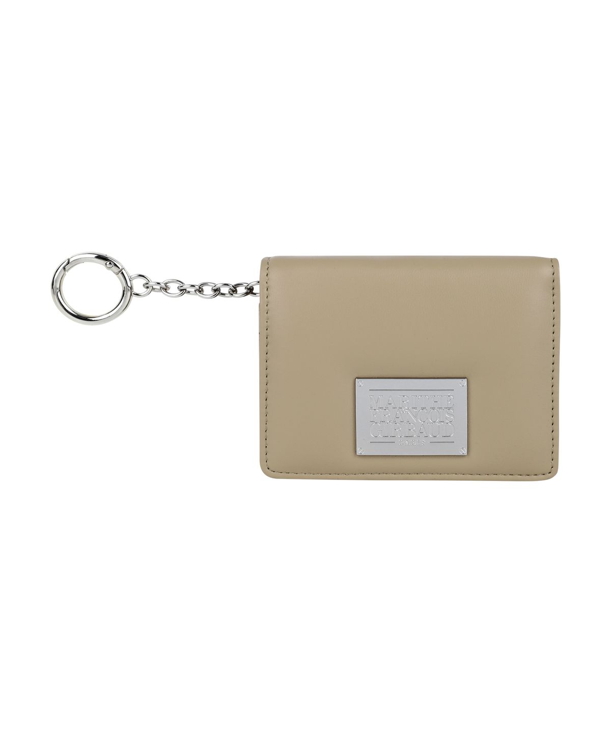 마리떼 프랑소와 저버(MARITHÉ + FRANҪOIS GIRBAUD) CLASSIC LOGO FLAP CARD WALLET dark beige
