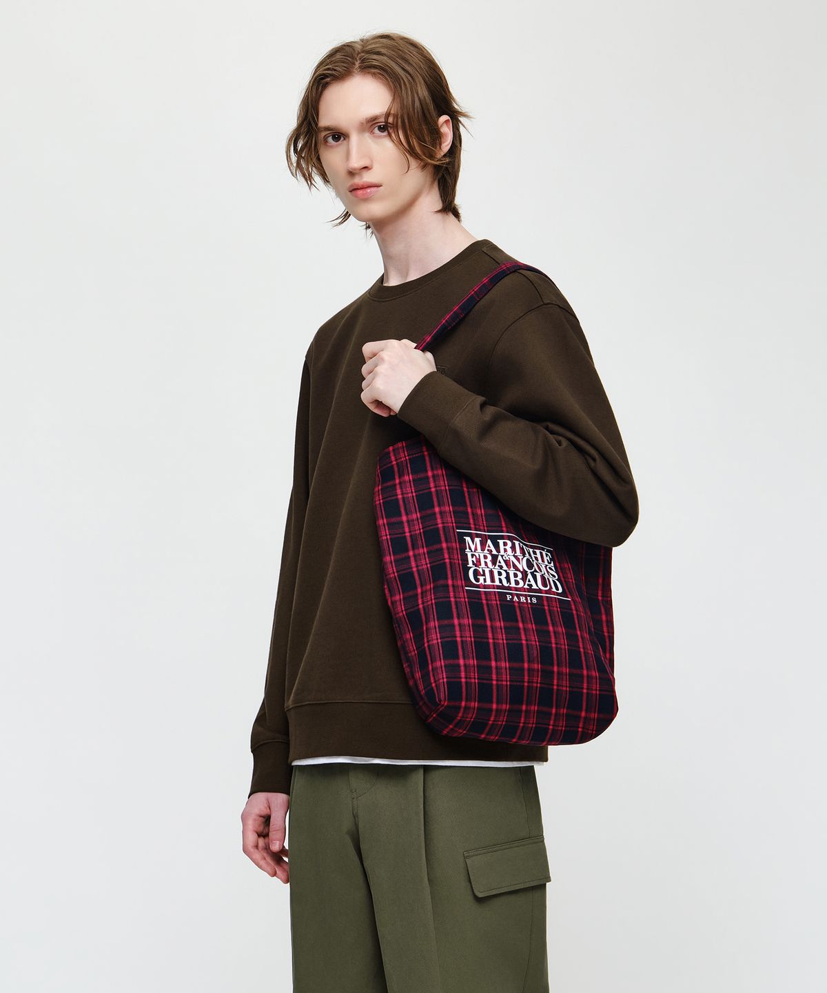 마리떼 프랑소와 저버(MARITHÉ + FRANҪOIS GIRBAUD) CLASSIC LOGO CHECK ECO BAG red
