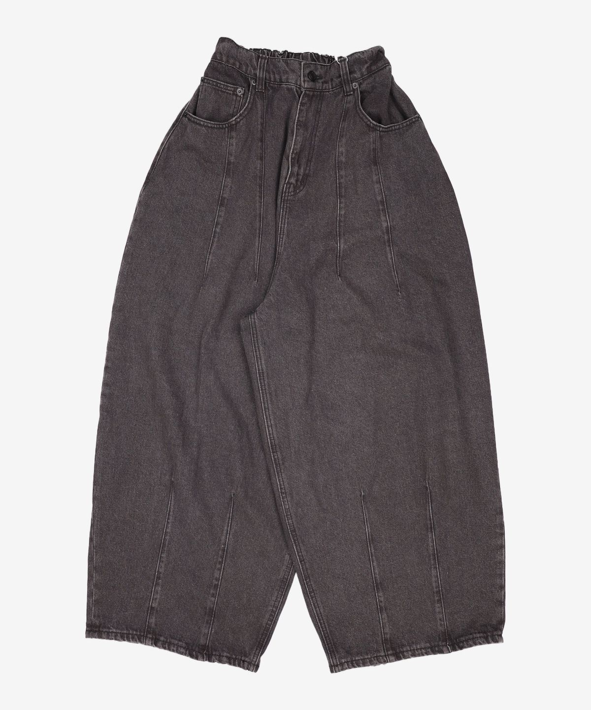 어반드레스(AVANDRESS) Super Wide Dart Denim Pants BLACK XL