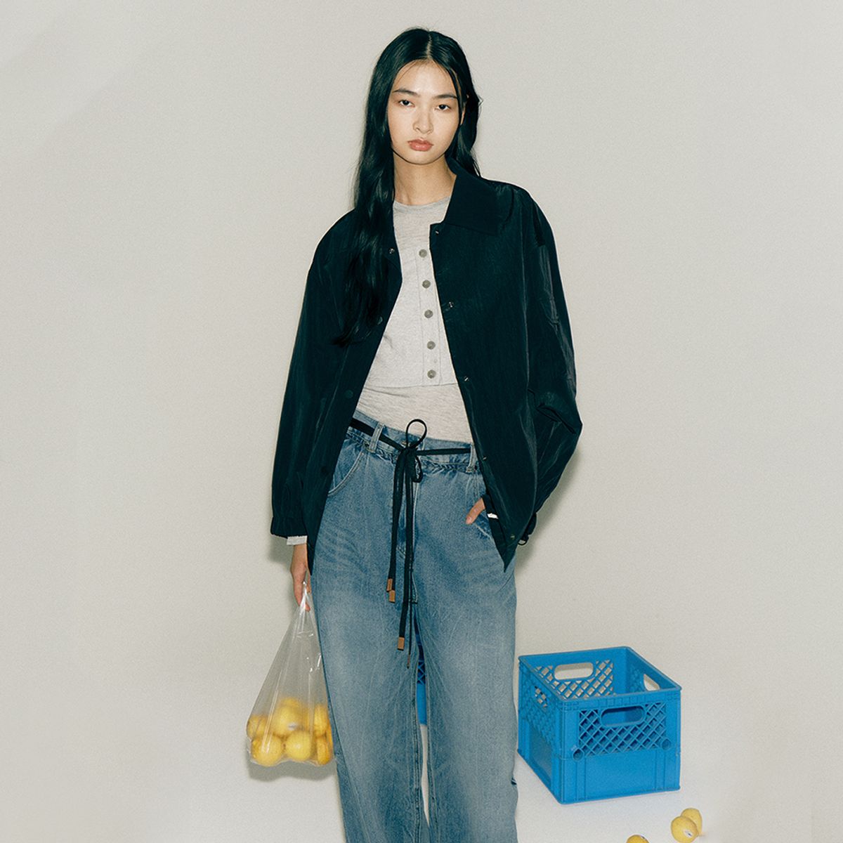이비엠(EBM) 스탠카라 블루종 점퍼 자켓 EMP2EOT010