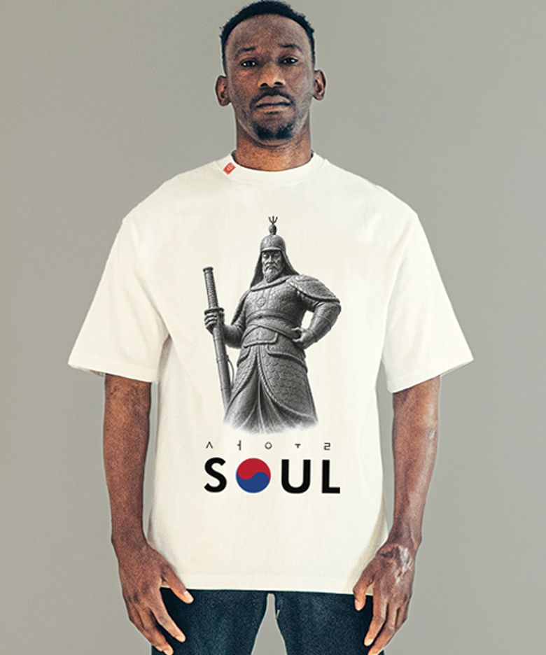 서울 쏘울 오버핏 티셔츠 화이트