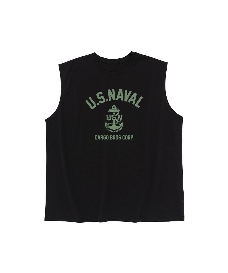 USN 마린 드라이핏 슬리브리스 (블랙)