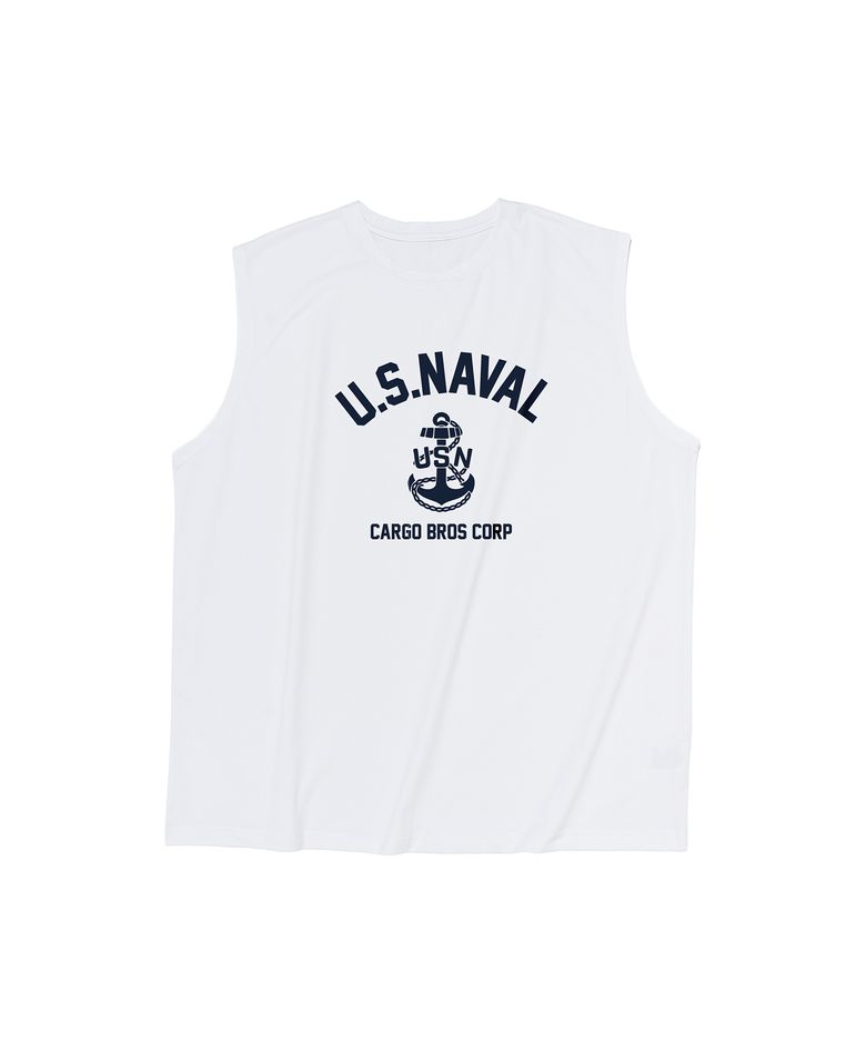 USN 마린 드라이핏 슬리브리스 (화이트)