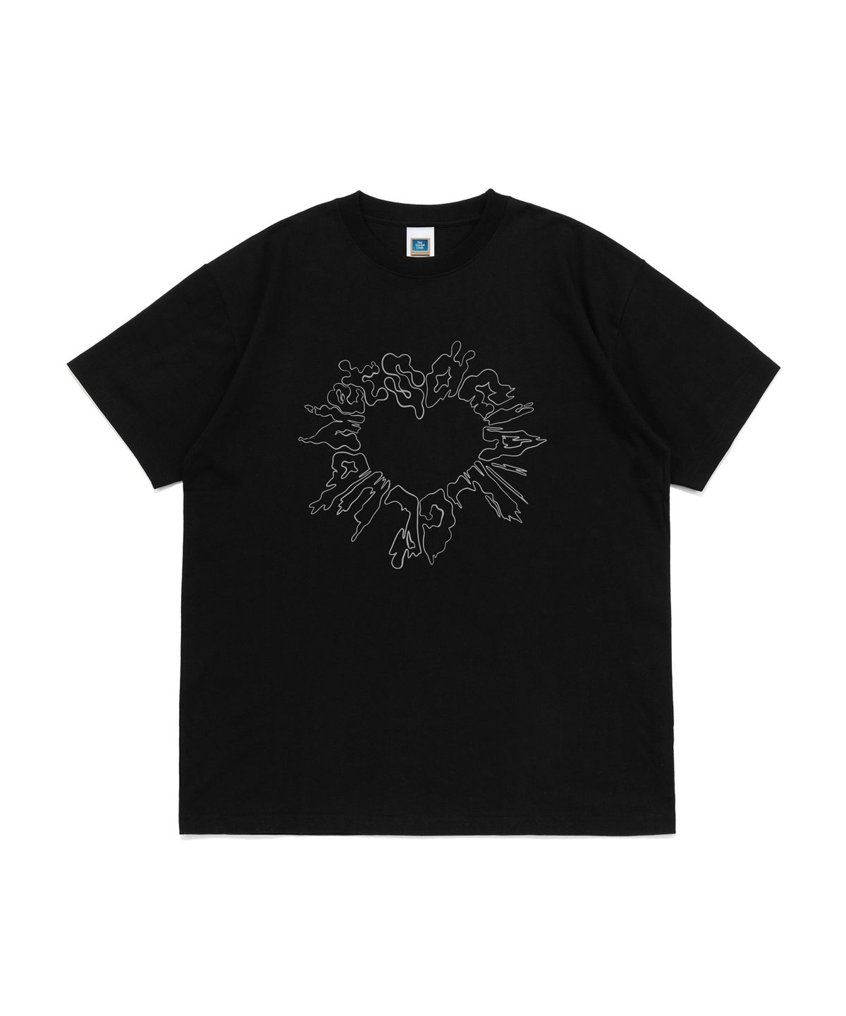 넷소셜클럽(NET SOCIAL CLUB) 아우터 하트 반팔티 (블랙)