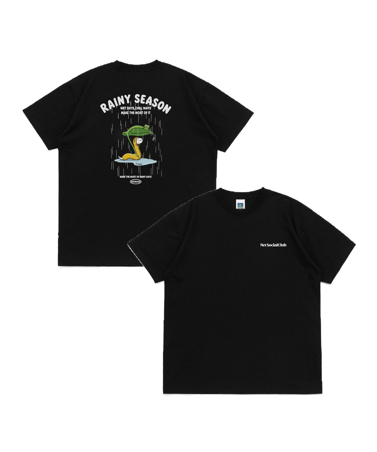 넷소셜클럽(NET SOCIAL CLUB) 종말의 뱀 웻무드 넷소셜 반팔티 (블랙)