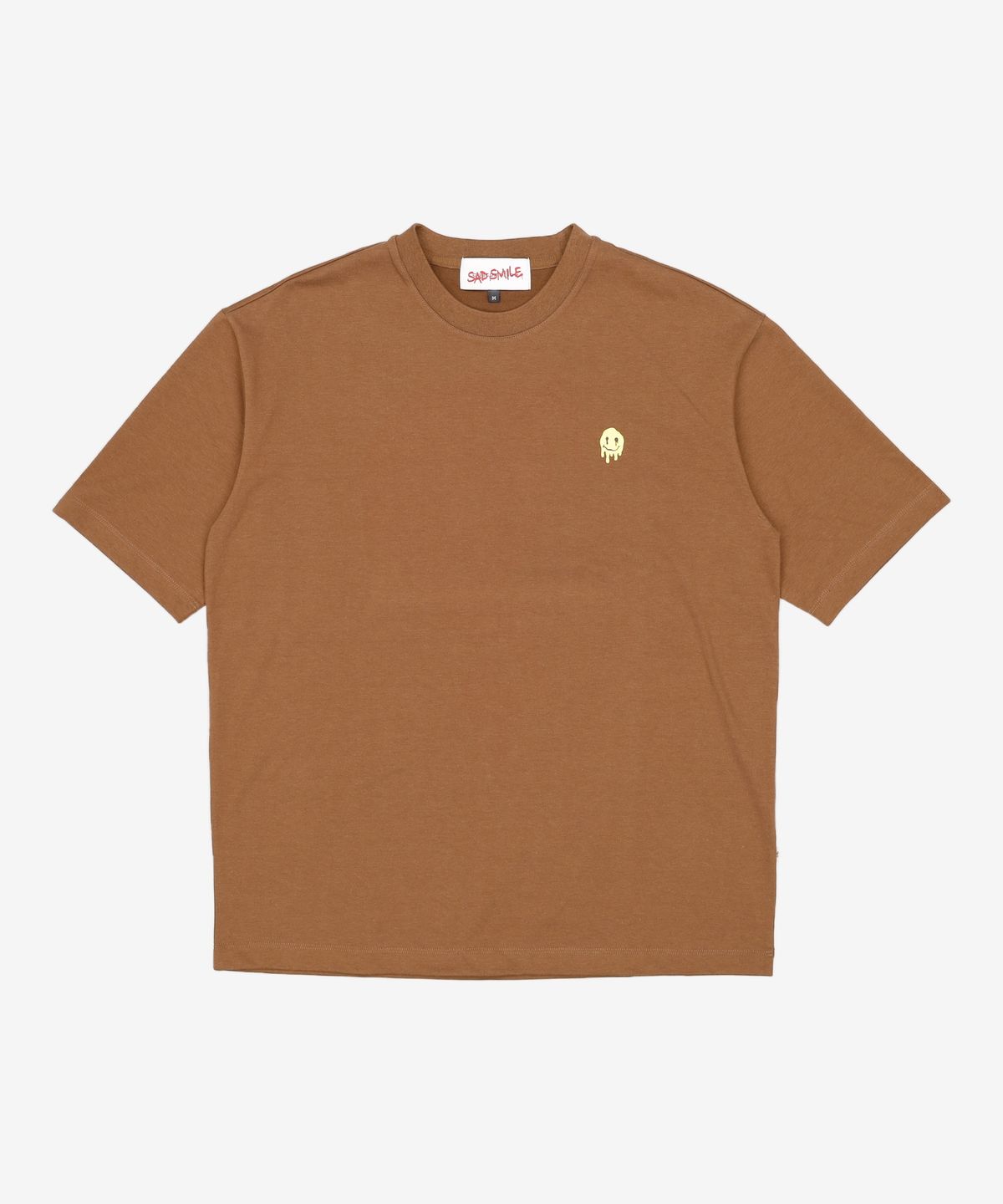 커스텀멜로우(CUSTOMELLOW) sadsmile logo short-sleeved shirt_CQTAM22411BRX M