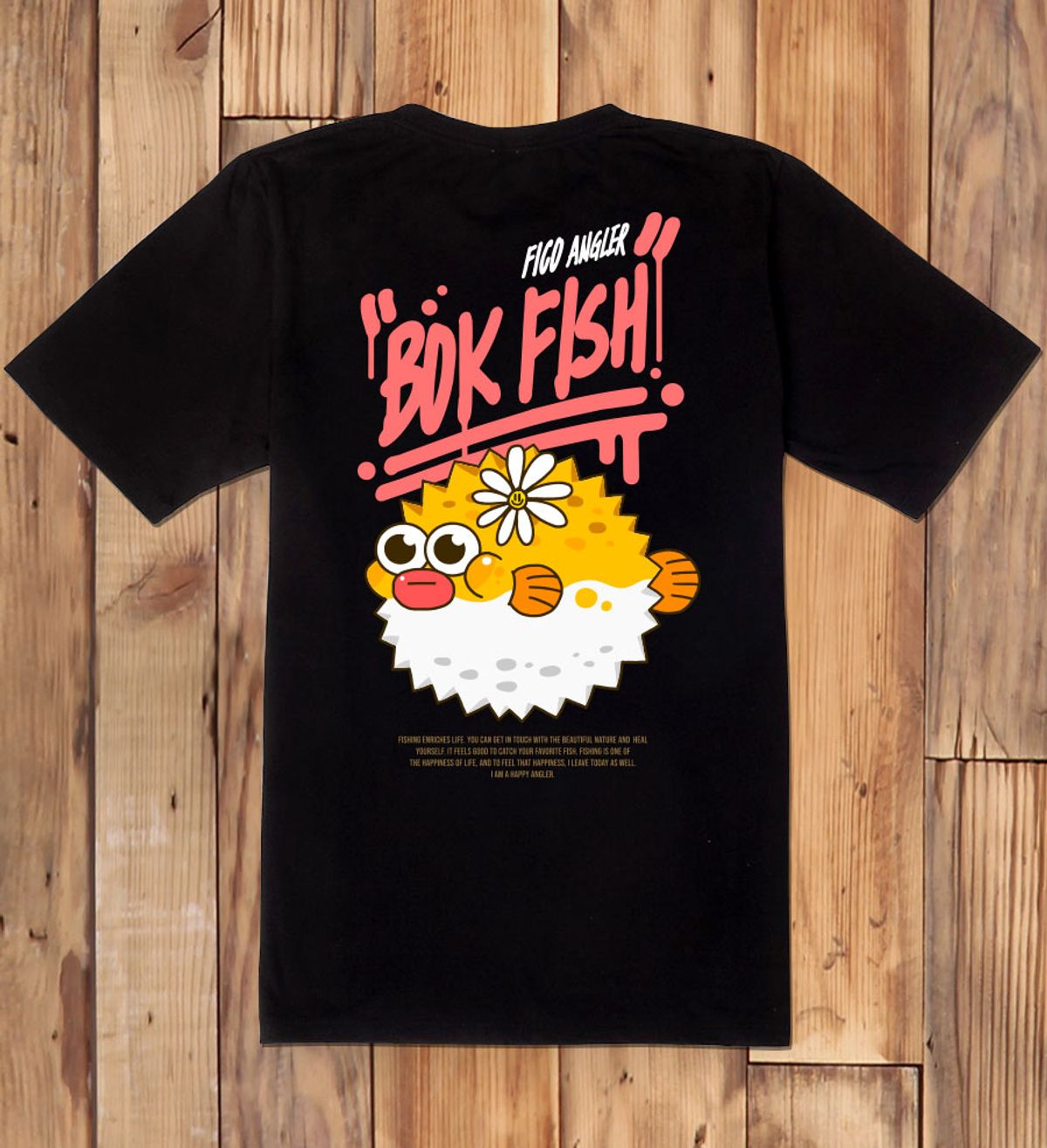 돌돌(DOLDOL) FICO-tshirts-419 피코앵글러 복어 낚시 디자인 티셔츠 반팔티