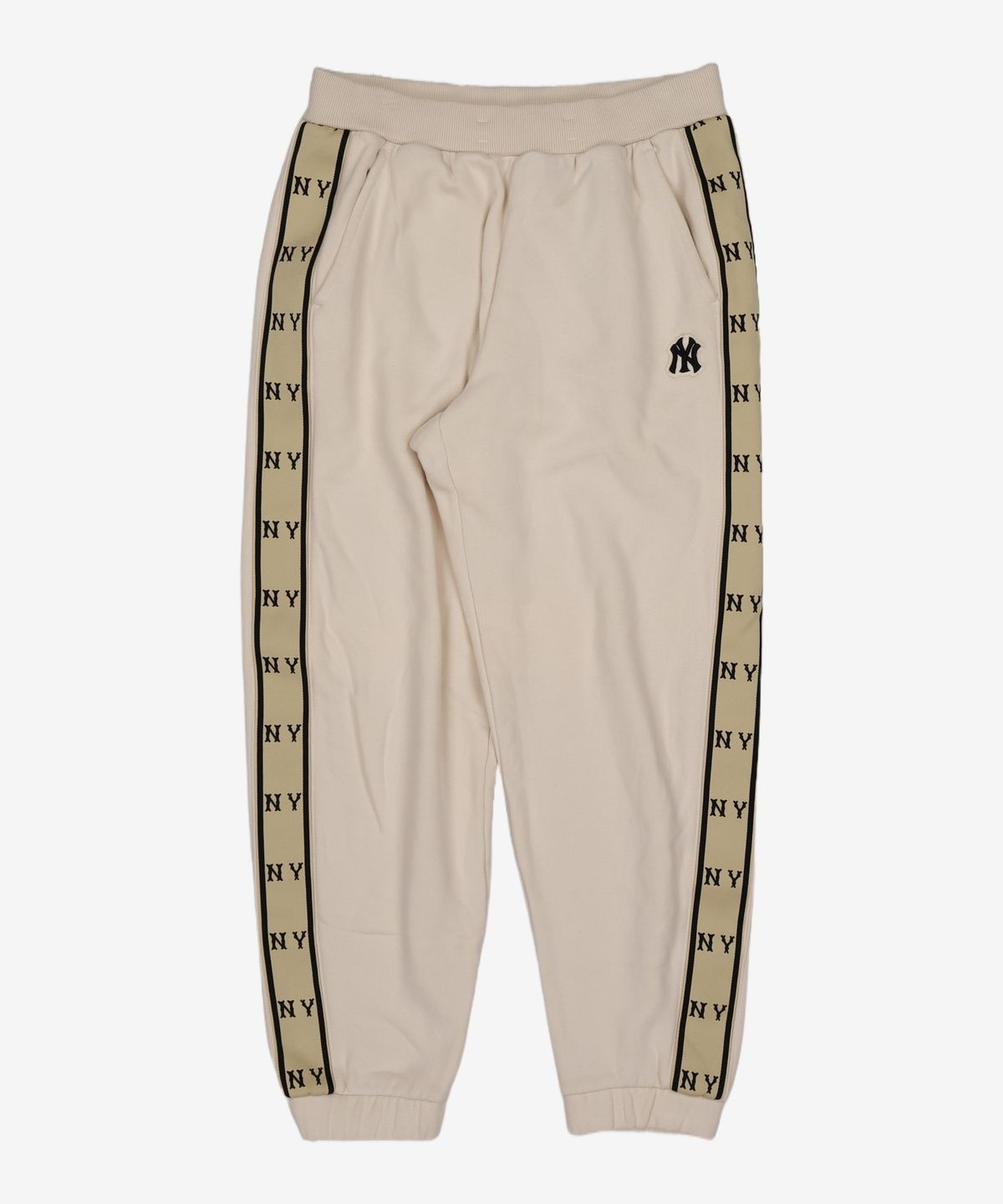 엠엘비(MLB) 다이아 모노그램 테이프 루즈핏 조거팬츠 NY (Cream) M