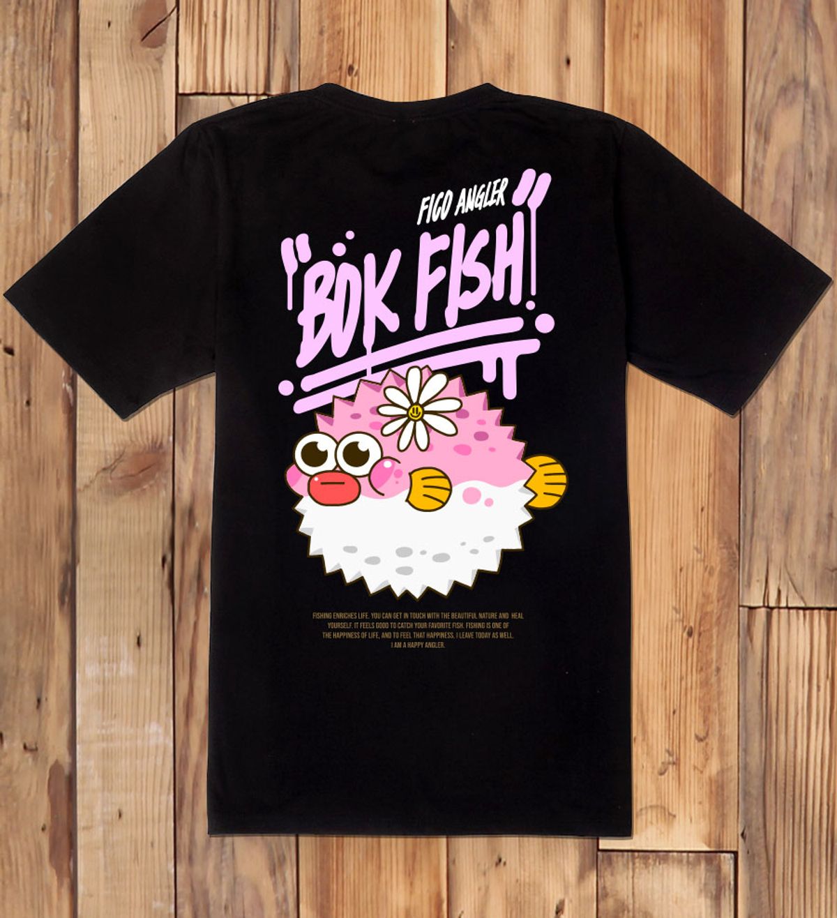 돌돌(DOLDOL) FICO-tshirts-420 피코앵글러 복어 낚시 디자인 티셔츠 반팔티