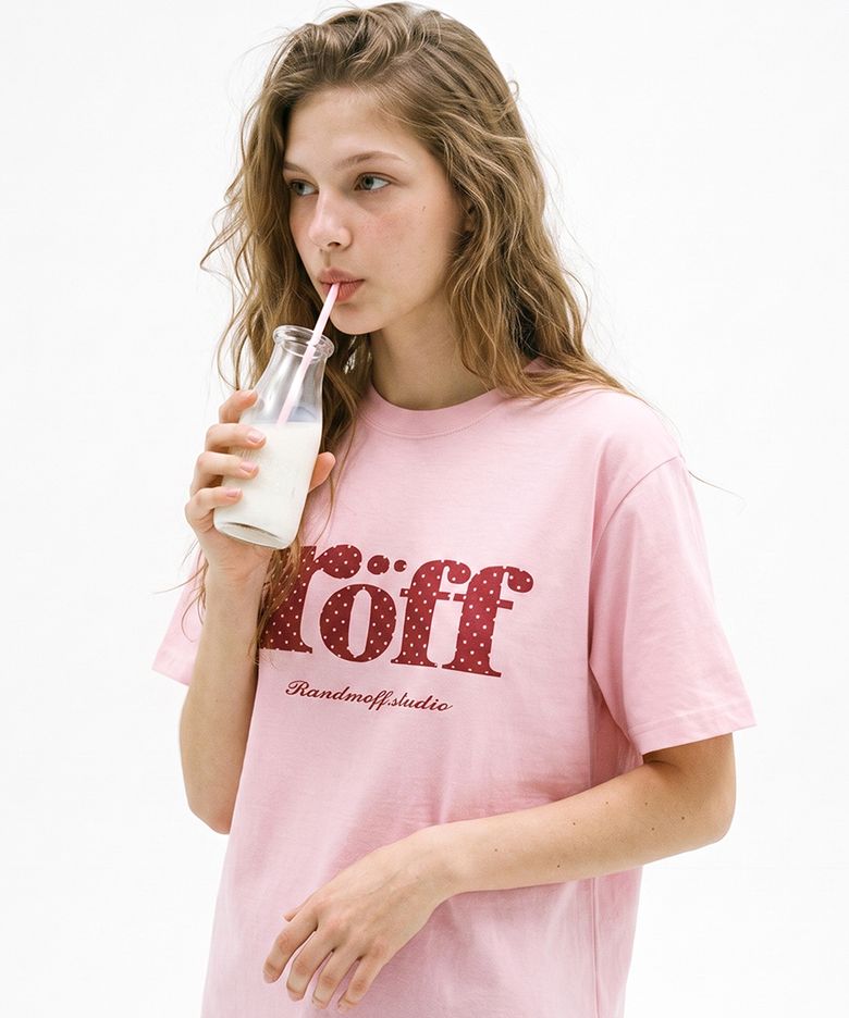 RÖFF TYPE PLAY DOT T-SHIRT [BERRY MILK]