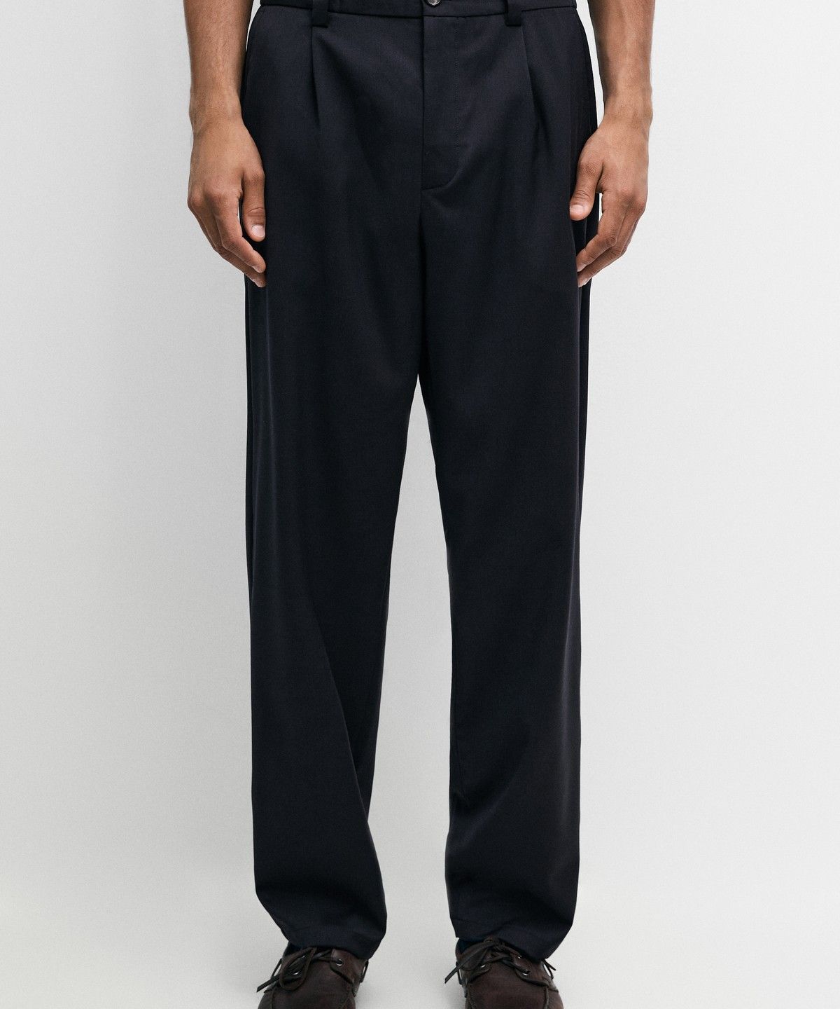 마시모두띠(MASSIMO DUTTI) 100% 울 스트레이트 핏 팬츠