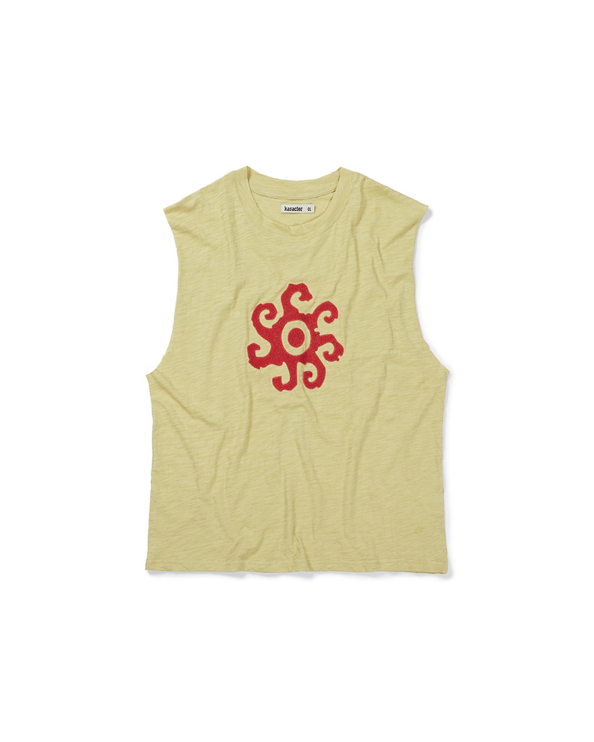 카락터(KARACTOR) Helio sleeveless top / Straw yellow