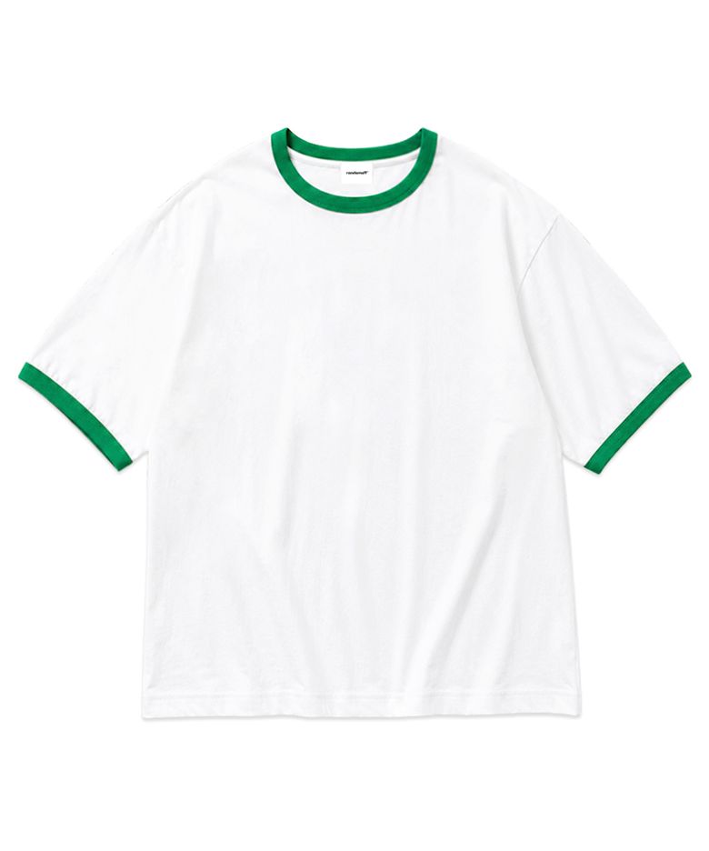 [Unisex] BASIC LINE RINGER T-SHIRT [WHITEGREEN]