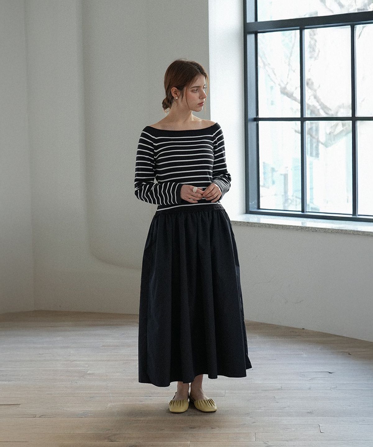 더밀루이(THEMILUI) Boat dress (Navy)