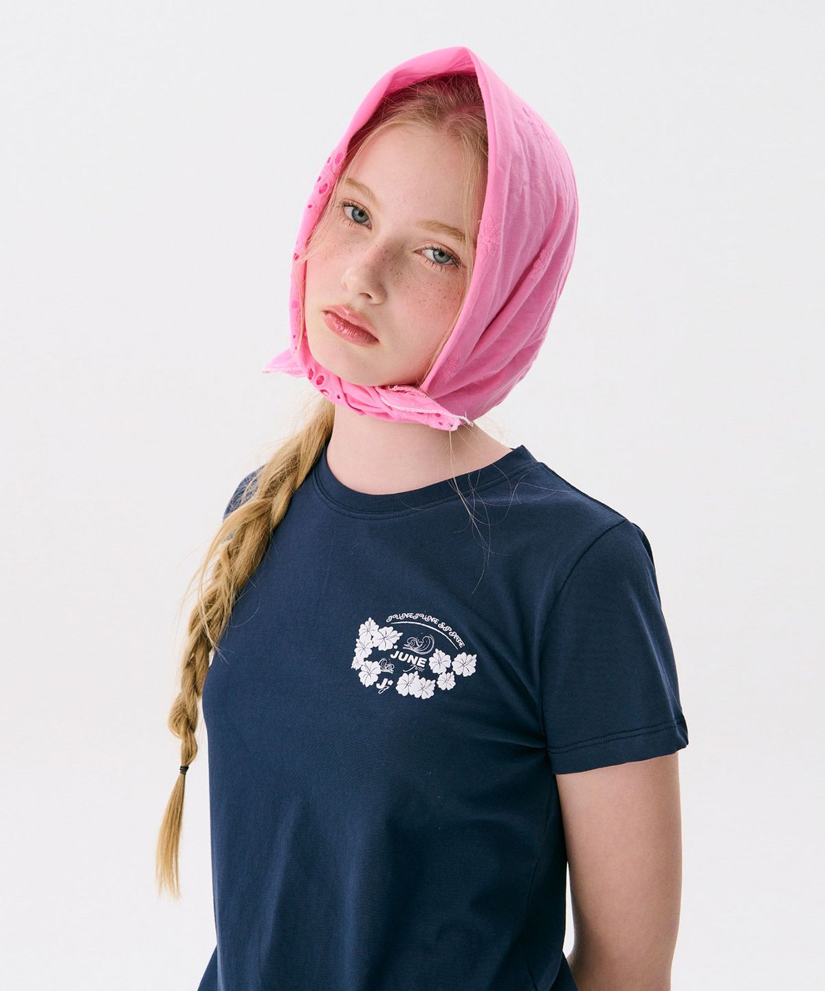 준준스페이스(JUNEJUNE SPACE) Punching Hair Bandana_Pink(펀칭 헤어 반다나_핑크)