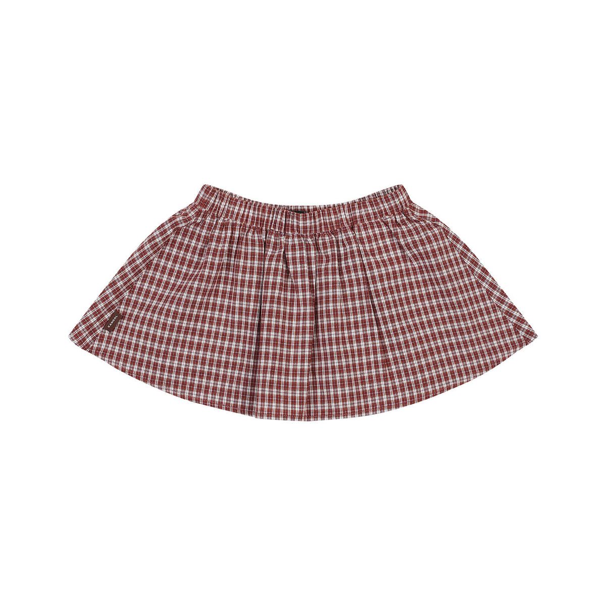 캉골키즈(KANGOL KIDS) 어텀 체크 레이어드 스커트 SC 2101 레드