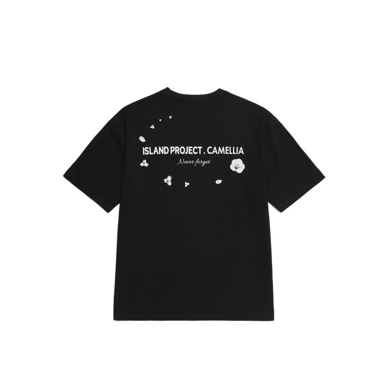 camellia T-shirt  - Black