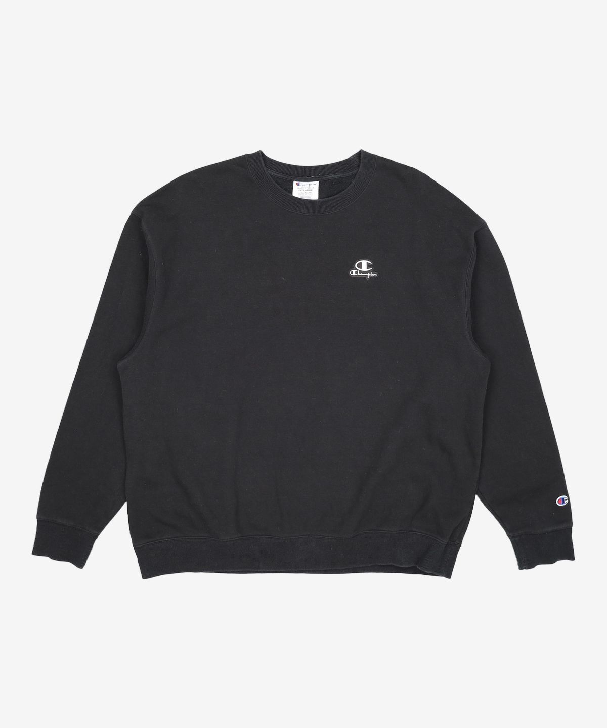 챔피온(CHAMPION) [US] C+Champion 로고 8.5oz Classic Fleece 기모 스웨트셔츠 (BLACK) CKTS1F600BK XXL