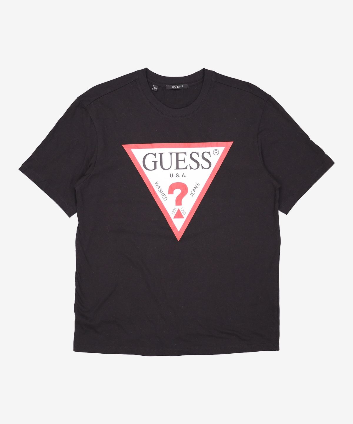 게스(GUESS) [19S/S]남녀공용 게스 빅삼각 시그니쳐 세미오버 반팔티 L