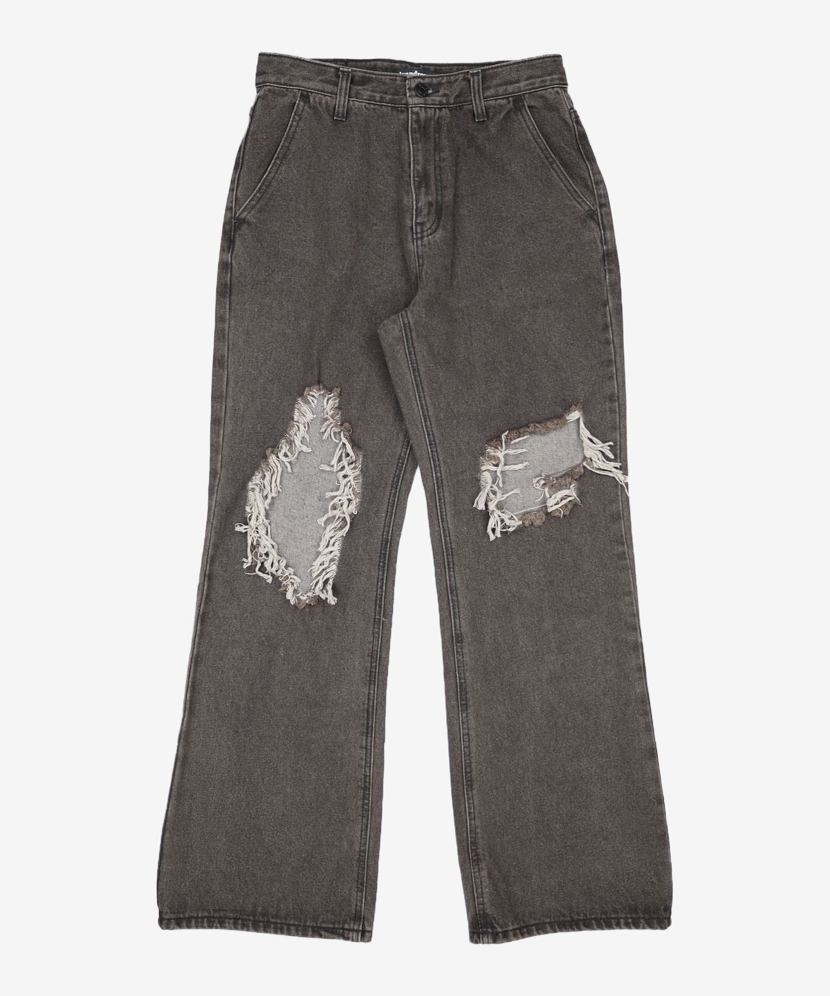 어반드레스(AVANDRESS) Minimal Bootscut Destroyed Denim Pants BLACK M