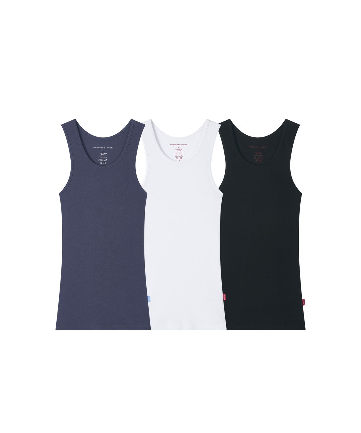 레코딩하우스(RECORDINGHOUSE) REC RAW SLEEVELESS [2PACK]