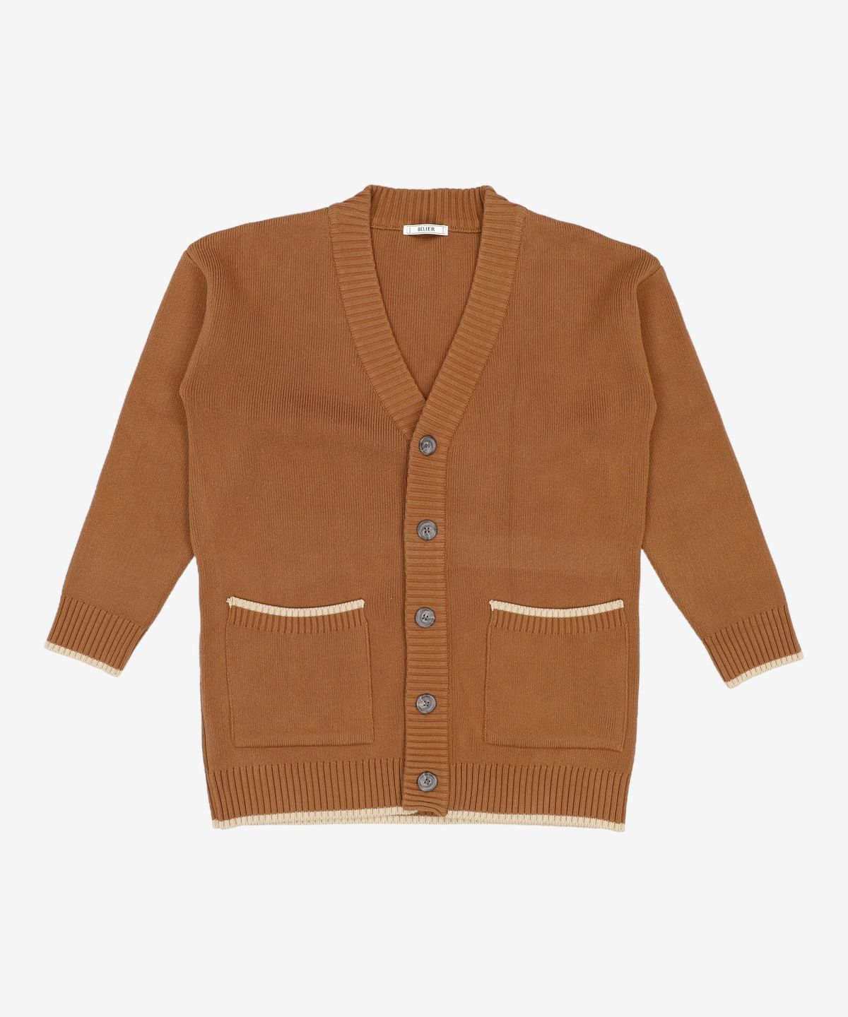벨리에(BELIER) Heavy Line Cardigan - Brown FREE