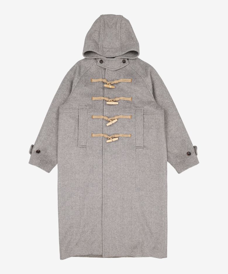 HOODIE LONG DUFFLE COAT light gray L