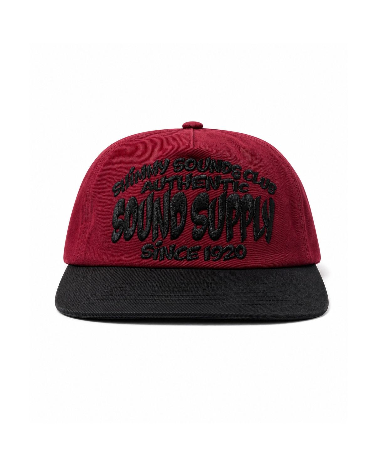 쉬미사운즈클럽(SHIMMY SOUNDS CLUB) SUPPLY 5P CAP [BURGUNDY/BLACK]