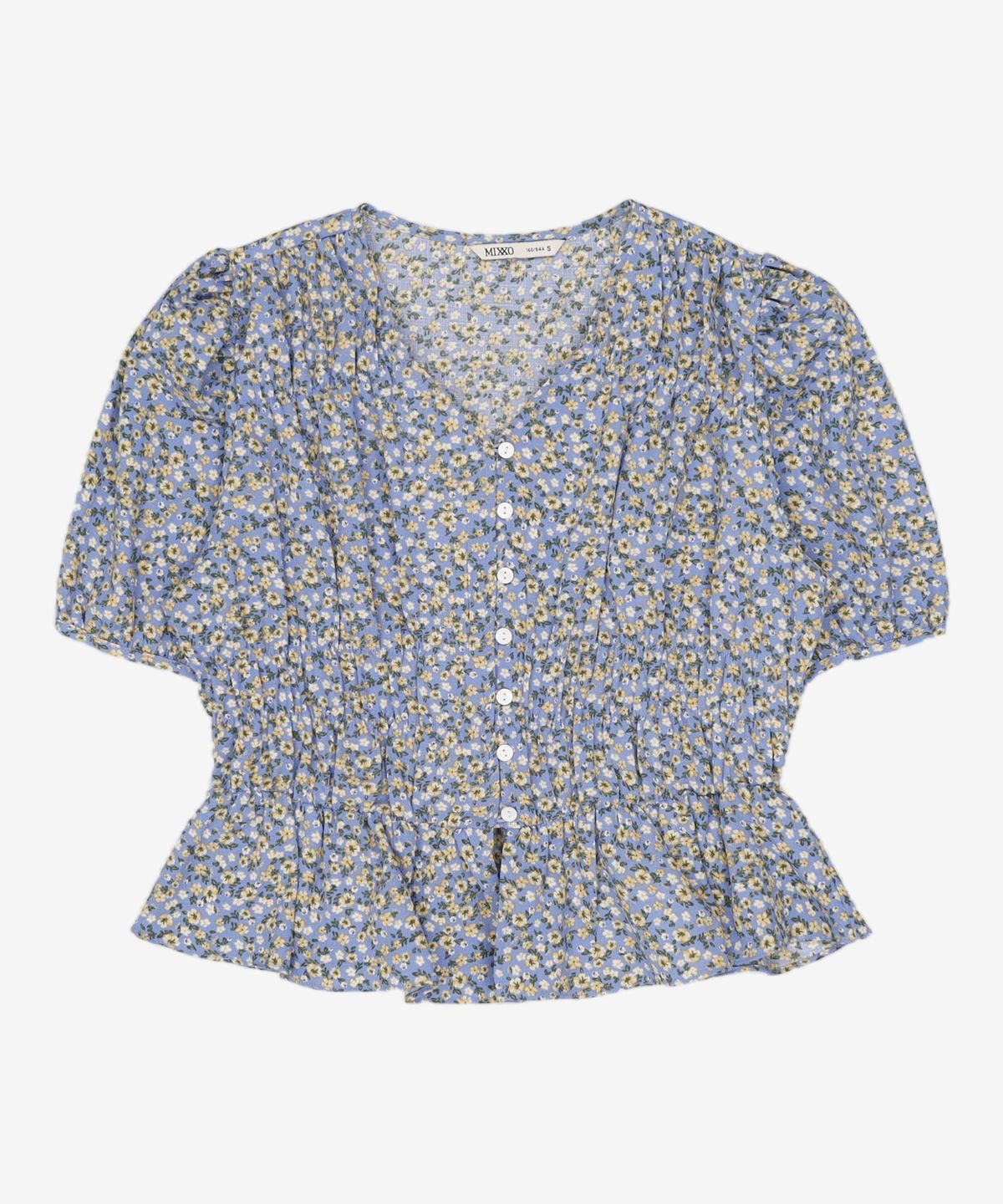 미쏘(MIXXO) 플라워 셔링 블라우스 MIWBWB77RG S
