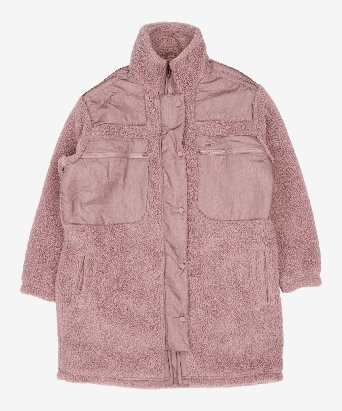 아디다스(ADIDAS) 롱 쉐르파 재킷 - 핑크 / HK5257 L