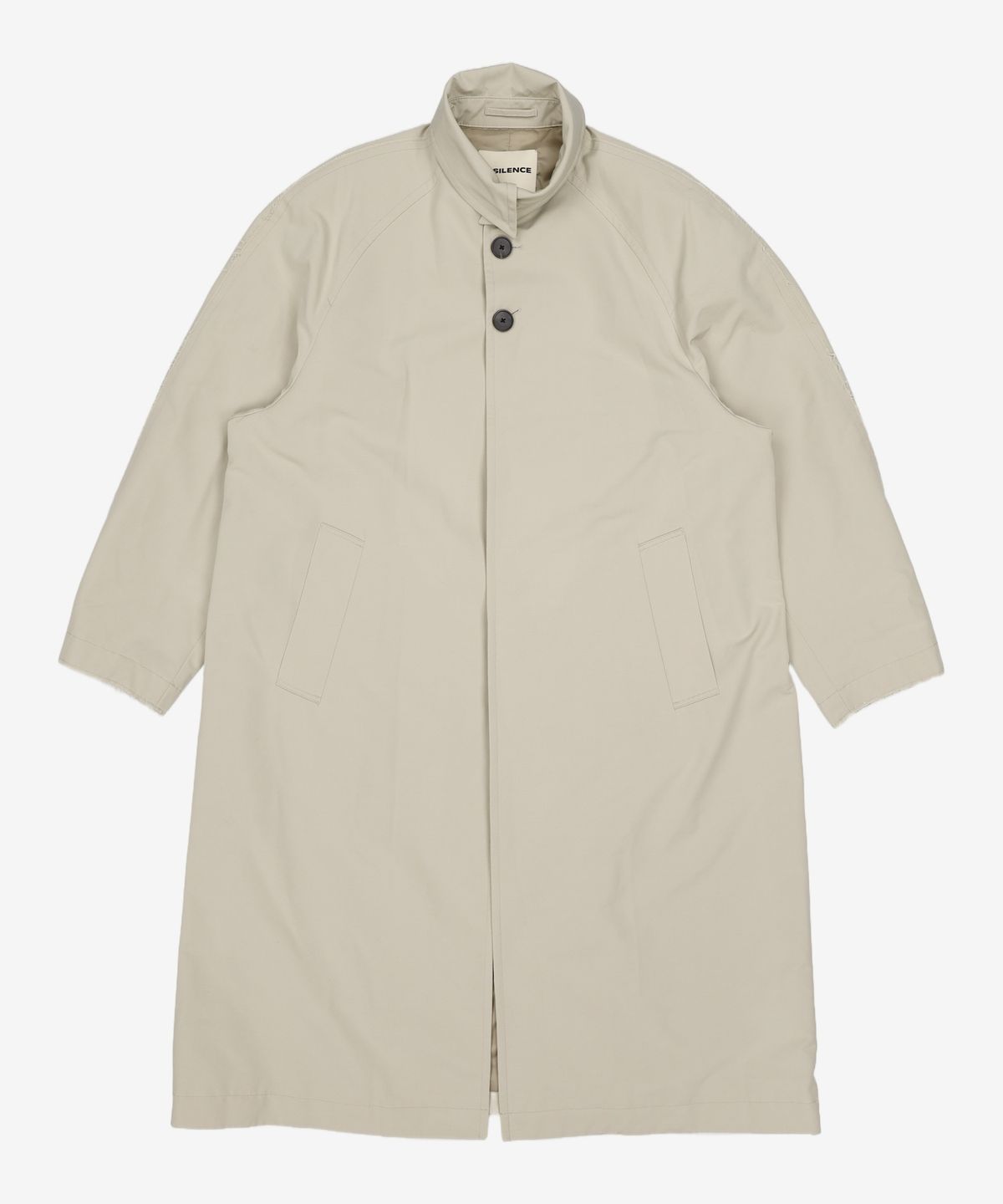인사일런스(INSILENCE) 피그먼트 워시드 발마칸 코트 GREY BEIGE S