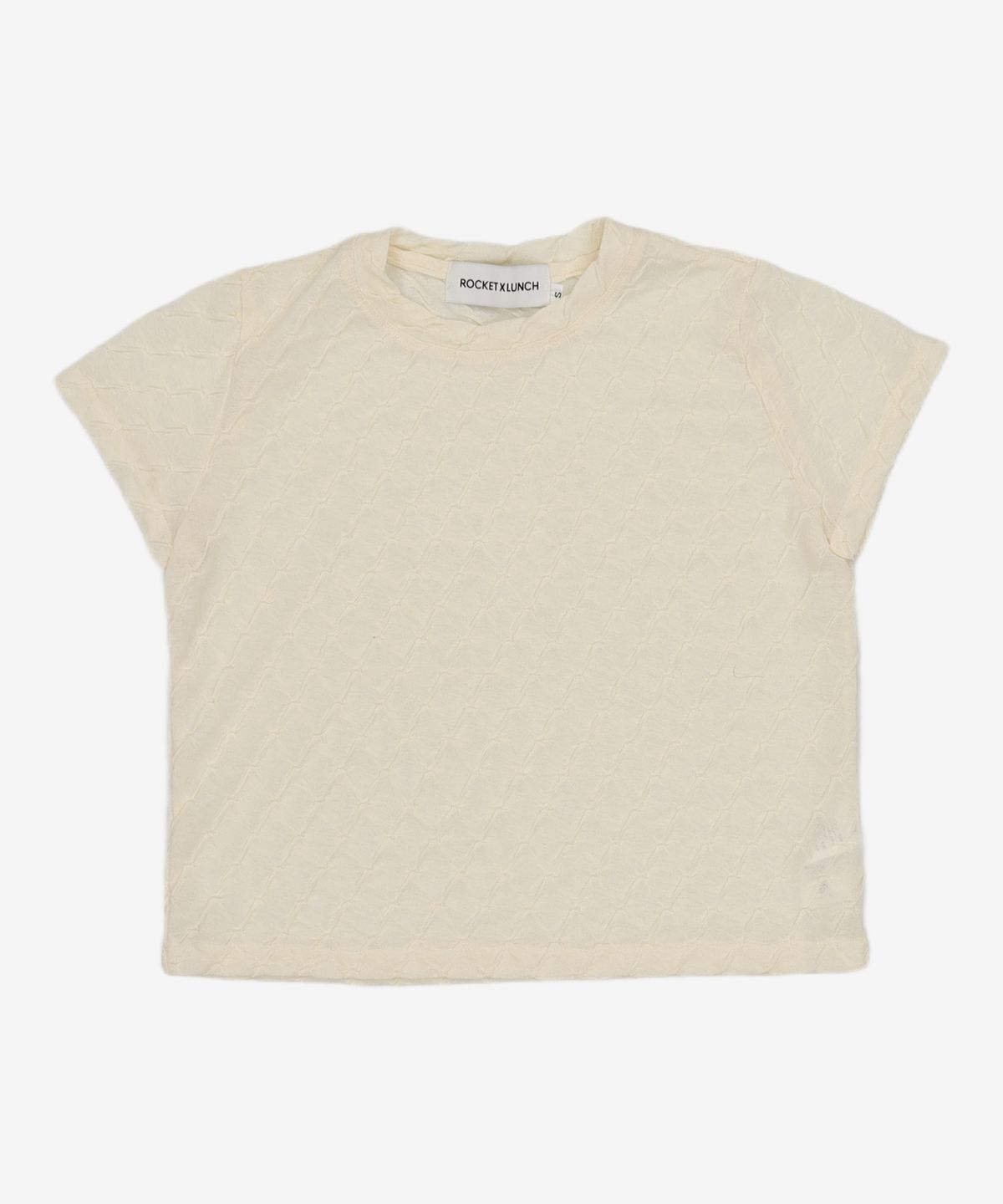 더 로켓(THE ROCKET) R TEXTURE T-SHIRT_CREAM S