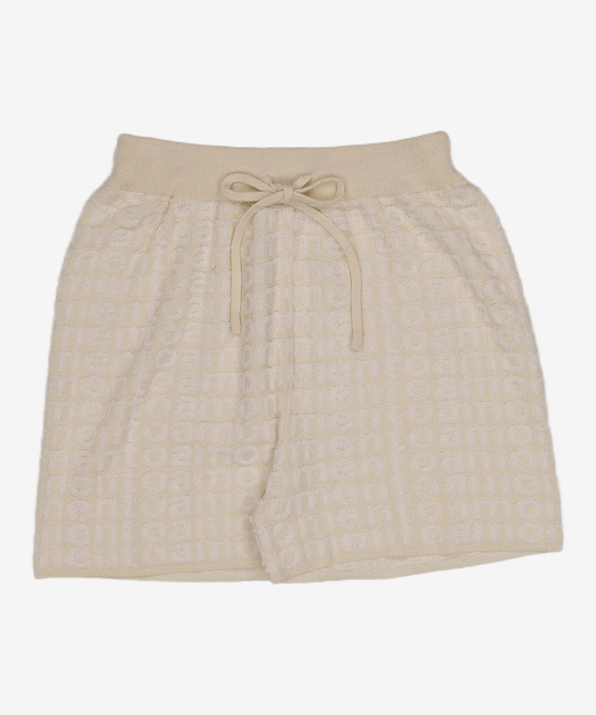 아모멘토(AMOMENTO) BOUCLE LOGO SHORTS_CREAM 0