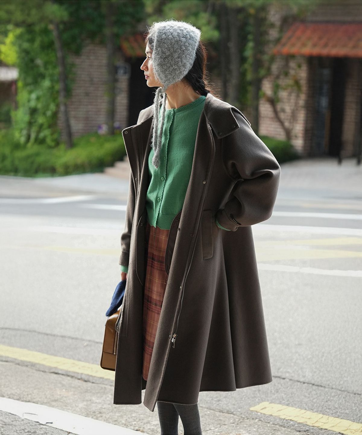 더밀루이(THEMILUI) Blea Handmade coat (Khaki Brown)