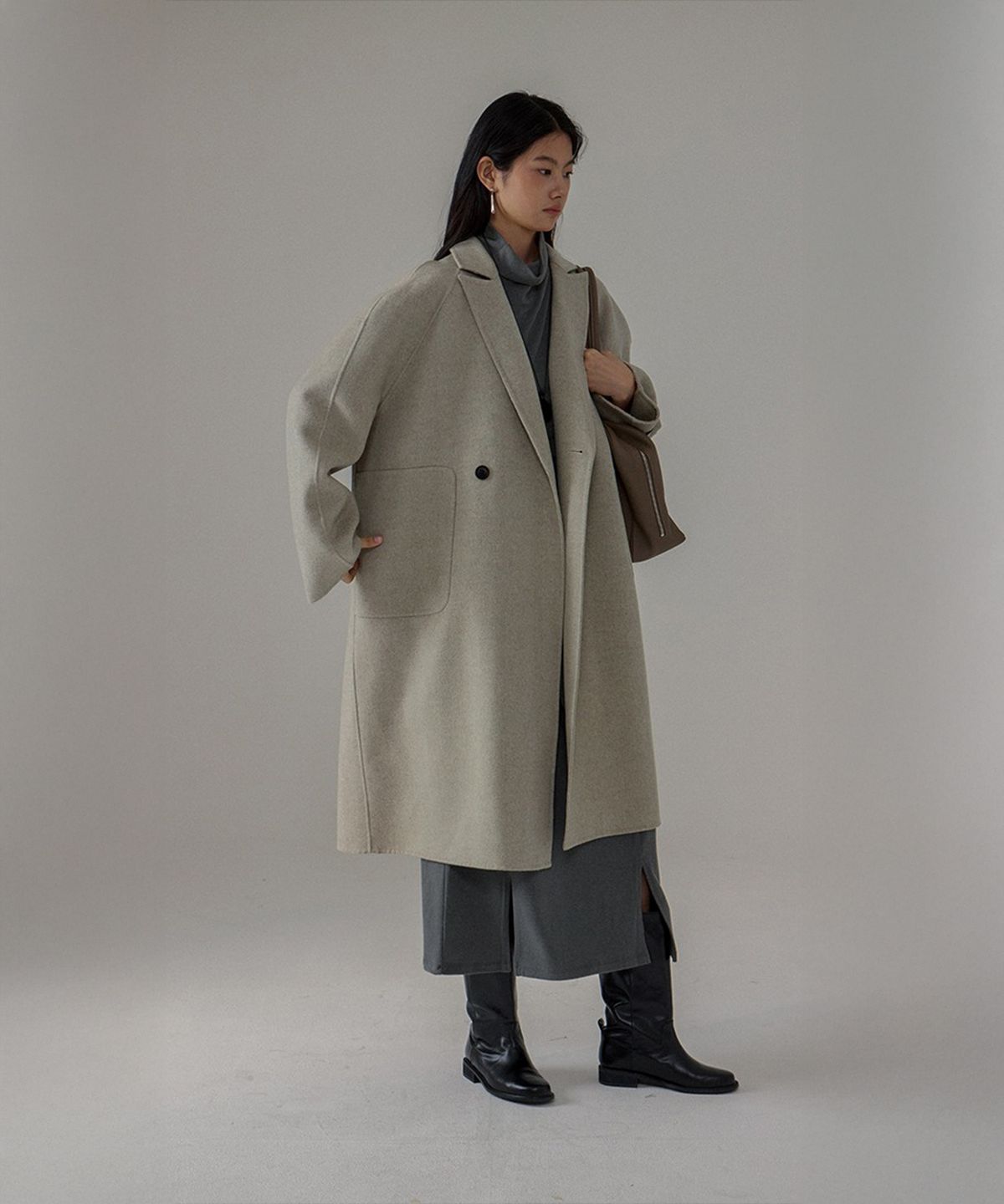 더밀루이(THEMILUI) De handmade coat (Light Khaki)