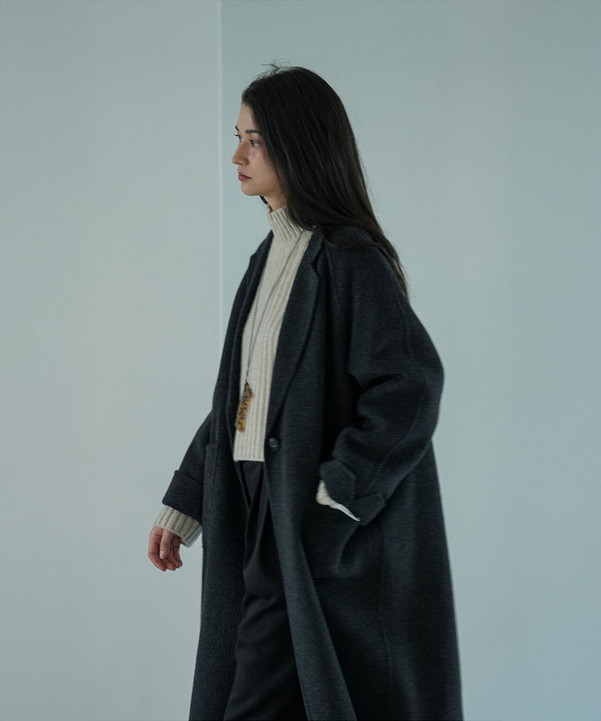 더밀루이(THEMILUI) Romaine Handmade Coat (Dark Gray)