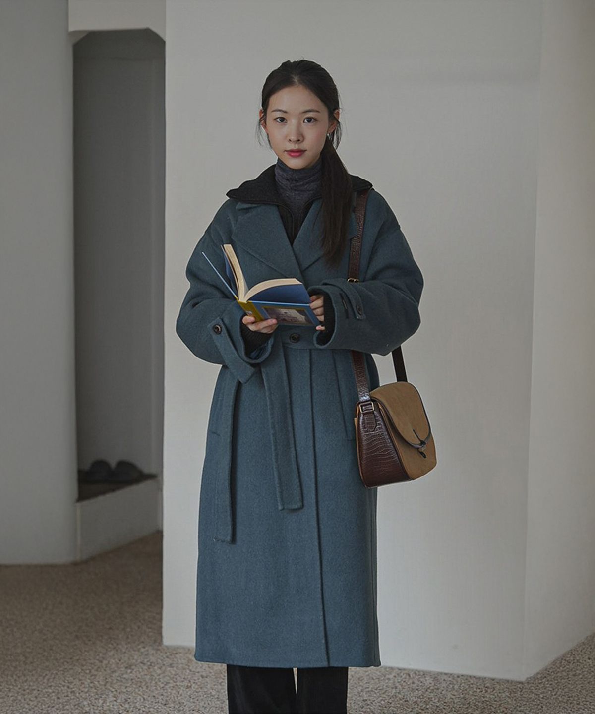 더밀루이(THEMILUI) Mur Handmade Coat (Blue Green)