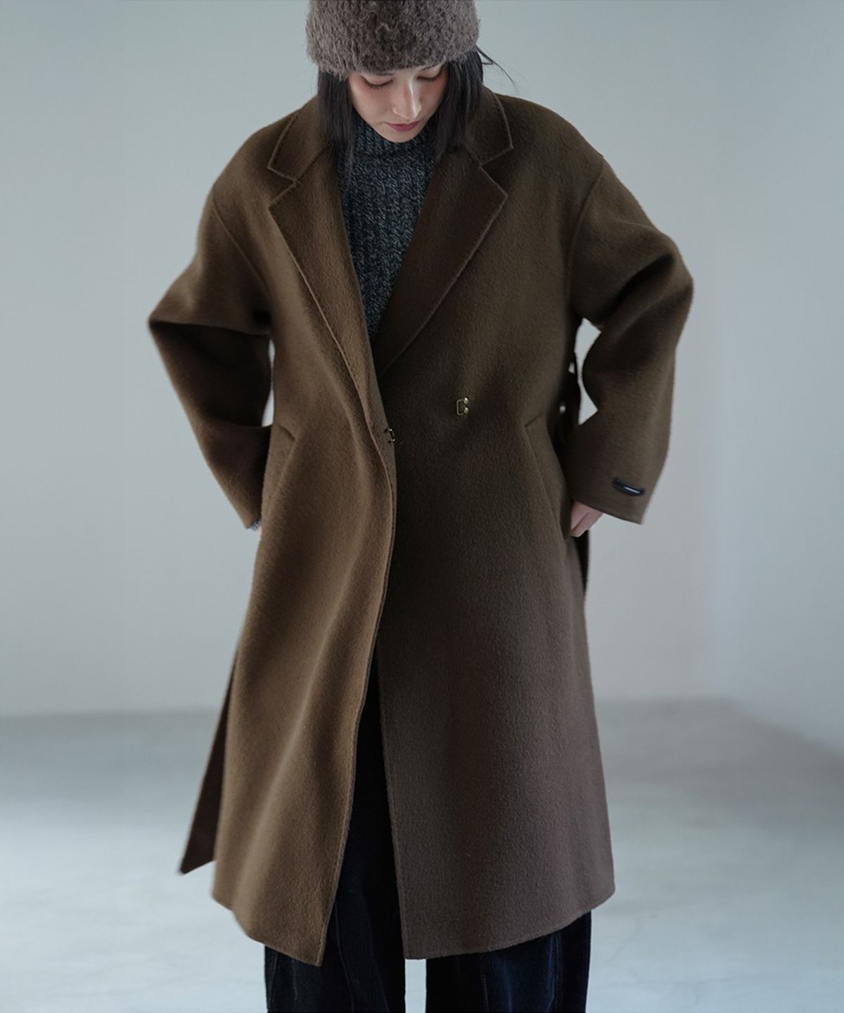 더밀루이(THEMILUI) Cozy Handmade Coat (Brown)