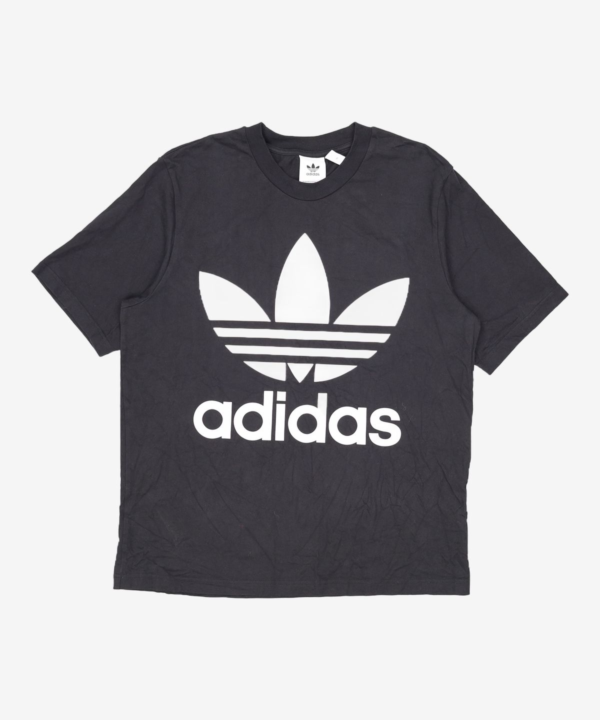 아디다스(ADIDAS) 오버사이즈 트레포일 티셔츠 - 블랙 / CW1211 XL