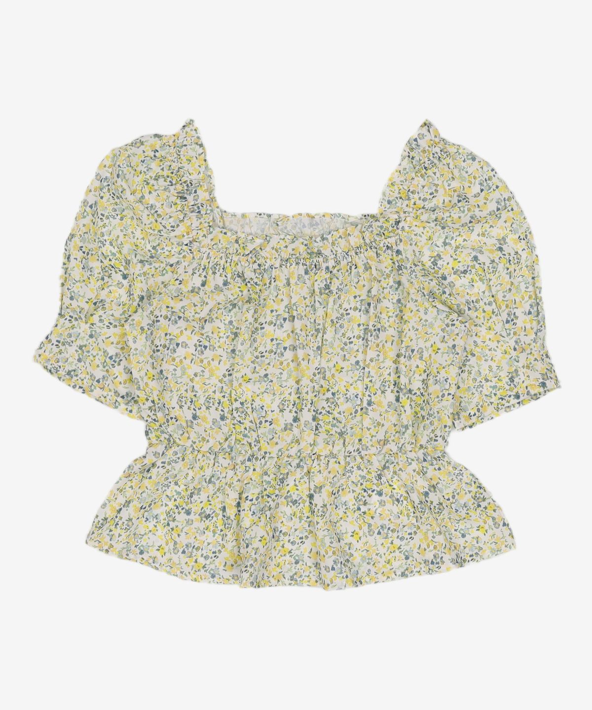 미쏘(MIXXO) 플라워 스퀘어넥 블라우스 MIWBWB517G S