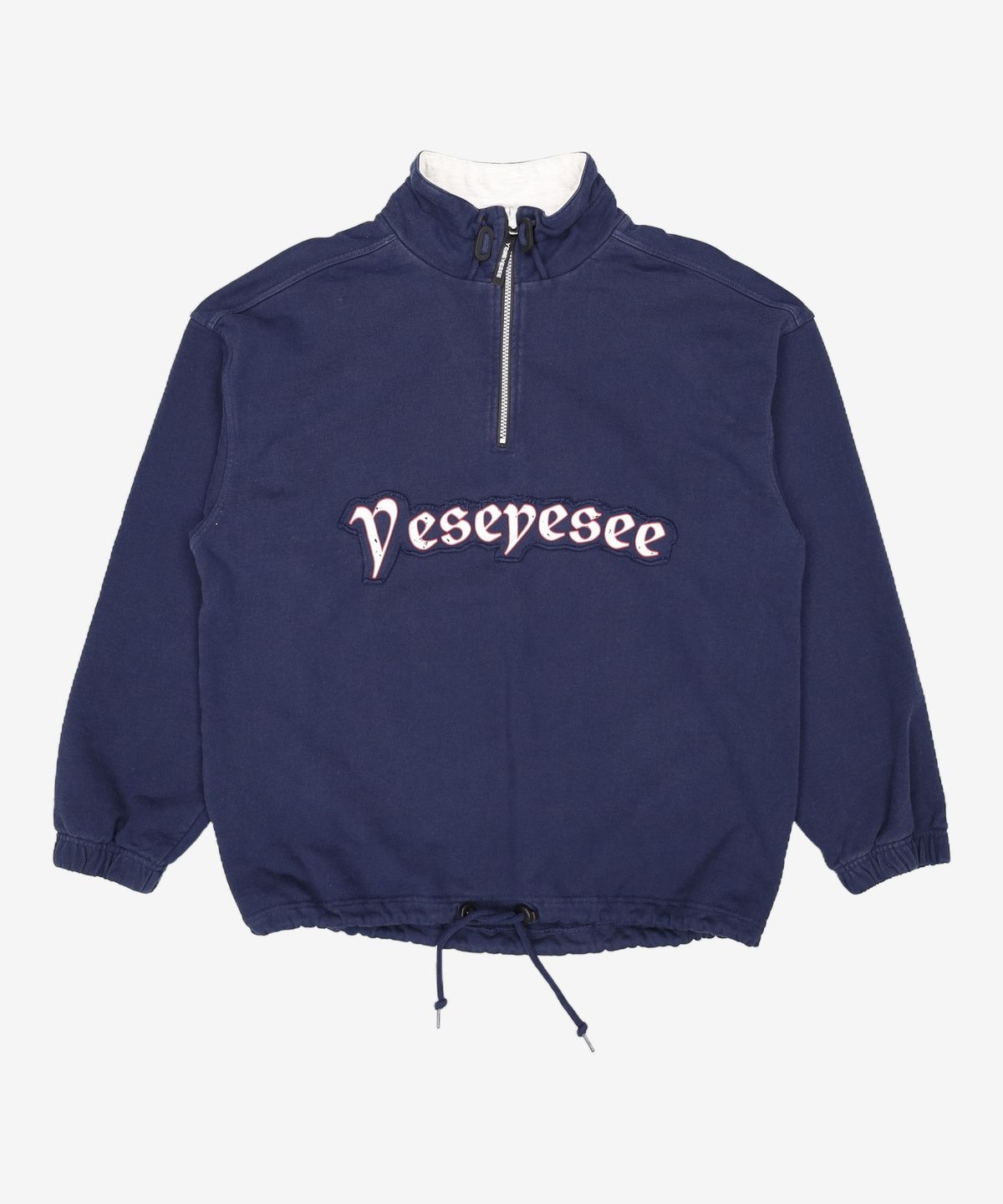 예스아이씨(YESEYESEE) Y.E.S Applique Half-Zip Navy L
