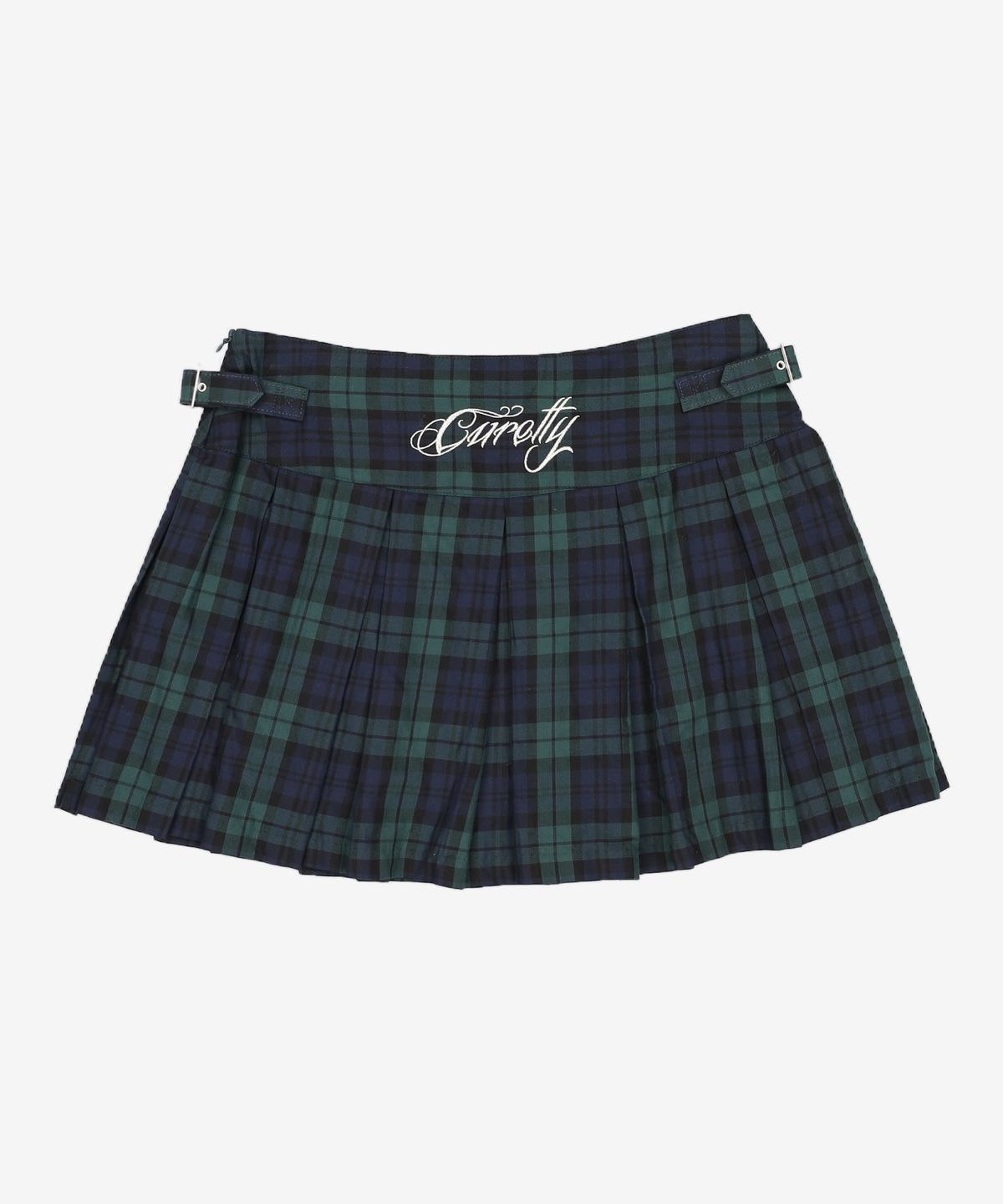 큐리티(CURETTY) C SIDE BUCKLE PLEATS SKIRT_GREEN M
