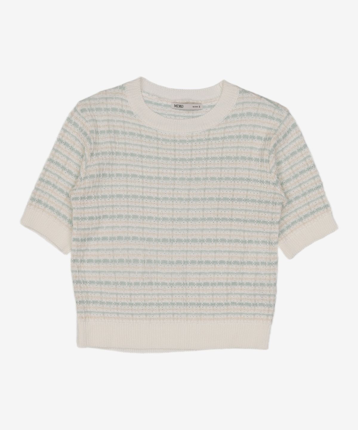 미쏘(MIXXO) [리오더]트위드 반팔 풀오버_KAC314T RE MIWKAC51QT FREE