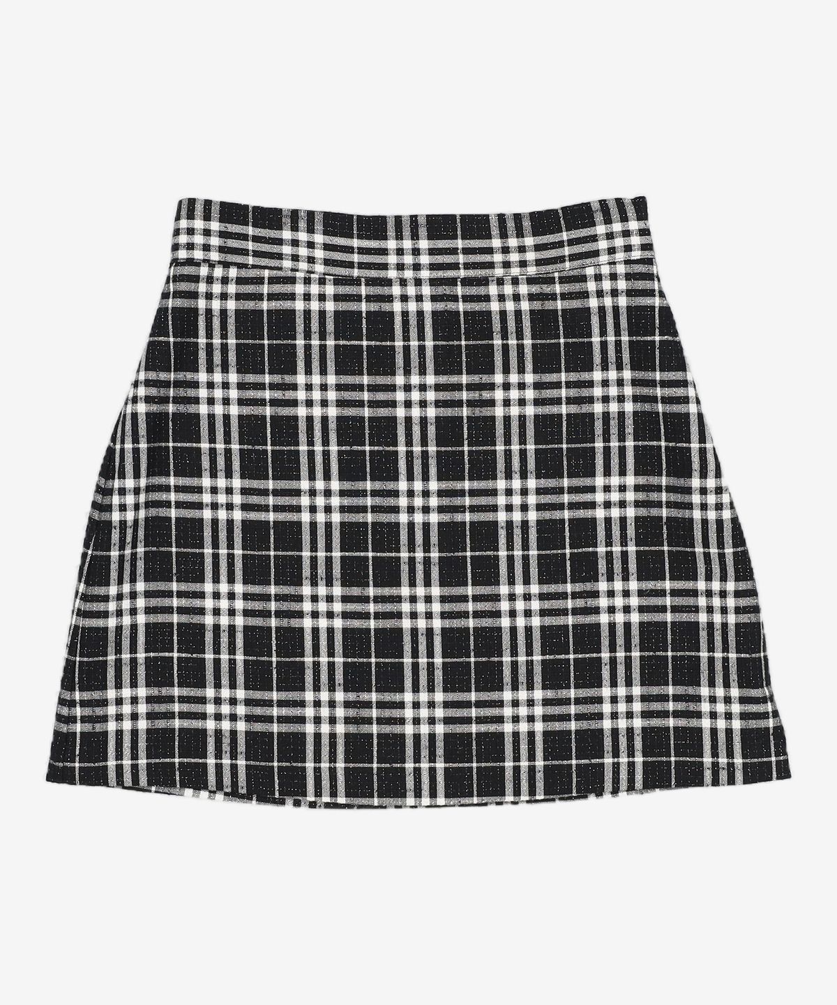 큐리티(CURETTY) C GLITTER CHECK MINI SKIRT_BLACK S
